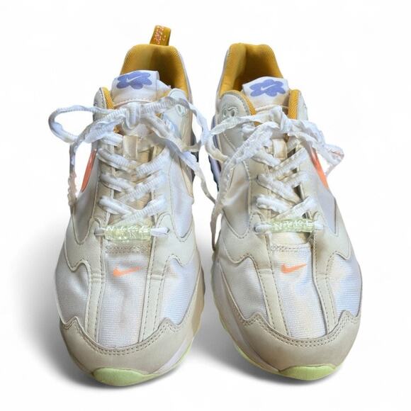 Nike Air Max Dawn DX3717-100 Sneakers Trainers 9 White Neon Fun Athletic Workout - Picture 2 of 8